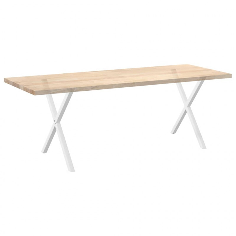 Nogi do stołu jadalnego w kształcie litery X 2 szt. Białe 70x(72-73) cm Stal
