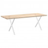 Nogi do stołu jadalnego w kształcie litery X 2 szt. Białe 70x(72-73) cm Stal