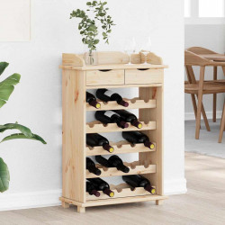 Regał na wino Naturalny 58 x 28 x 90 cm Drewno sosnowe