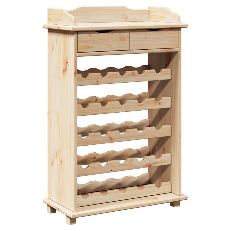Regał na wino Naturalny 58 x 28 x 90 cm Drewno sosnowe