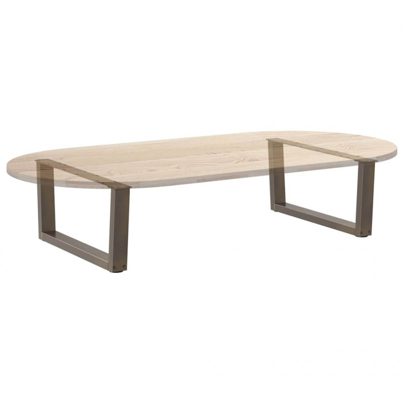 Nogi do stolika kawowego w kształcie litery V 2 szt. Naturalna stal 70x(30-31,3) cm Stal