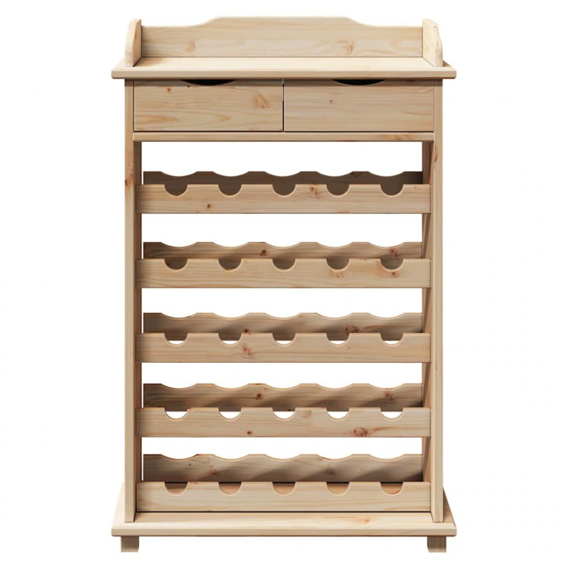 Regał na wino Naturalny 58 x 28 x 90 cm Drewno sosnowe