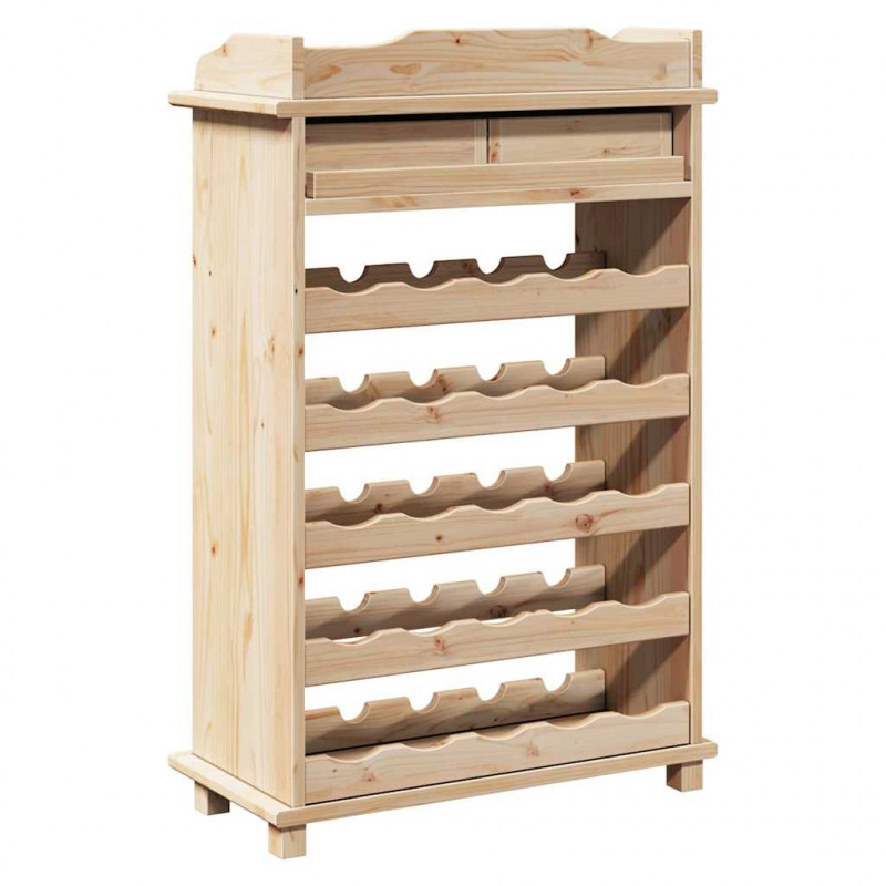 Regał na wino Naturalny 58 x 28 x 90 cm Drewno sosnowe