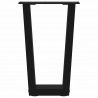 Nogi do stolika kawowego w kształcie litery V 2 szt. Czarne 28x(42-43,3) cm Stal