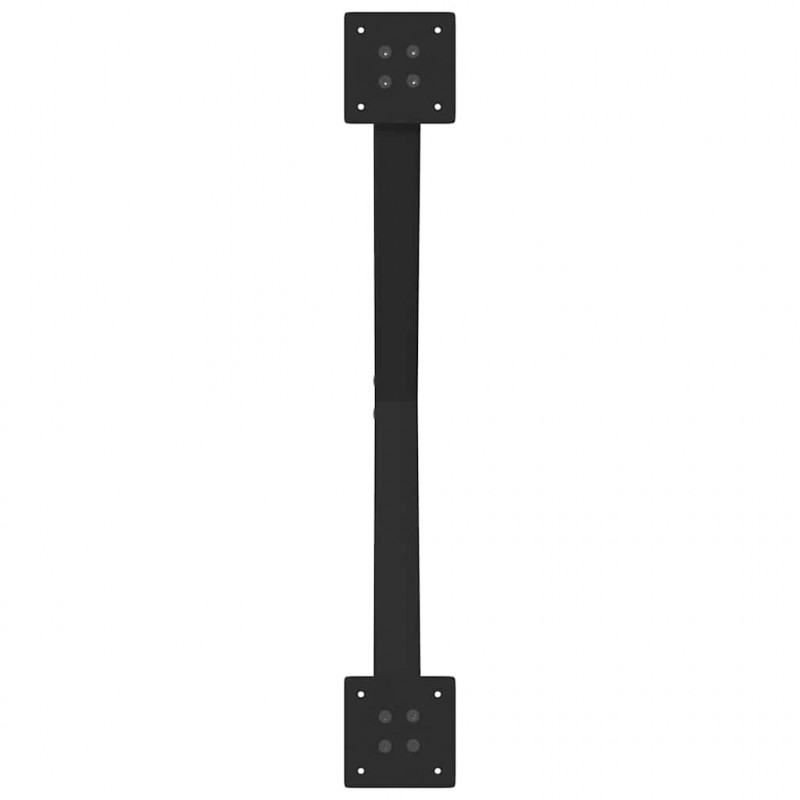 Nogi do stołu jadalnego w kształcie litery X 2 szt. Czarne 80x(72-73) cm Stal