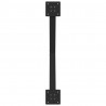 Nogi do stołu jadalnego w kształcie litery X 2 szt. Czarne 80x(72-73) cm Stal
