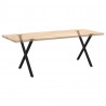 Nogi do stołu jadalnego w kształcie litery X 2 szt. Czarne 80x(72-73) cm Stal