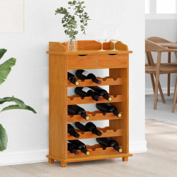 Regał na wino Brązowy 58 x 28 x 90 cm Lite drewno sosnowe