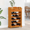 Regał na wino Brązowy 58 x 28 x 90 cm Lite drewno sosnowe
