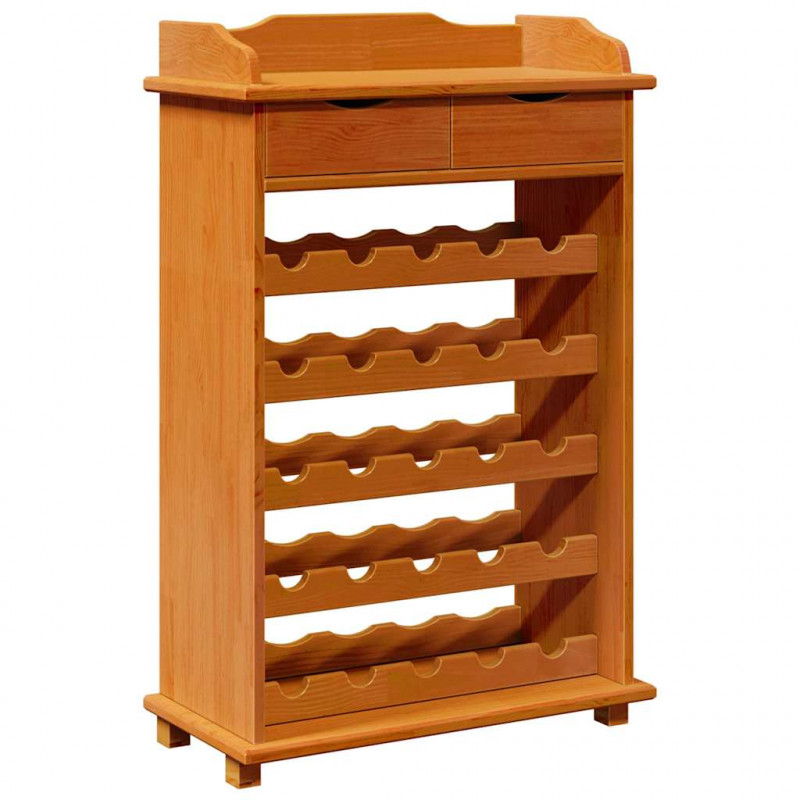 Regał na wino Brązowy 58 x 28 x 90 cm Lite drewno sosnowe