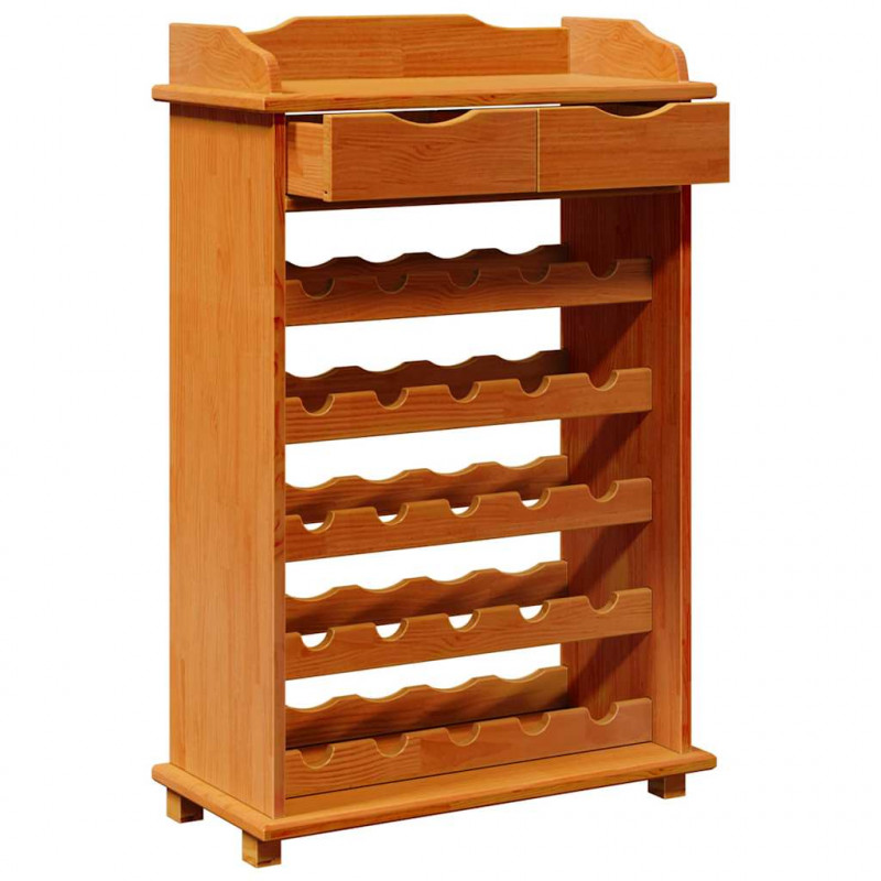 Regał na wino Brązowy 58 x 28 x 90 cm Lite drewno sosnowe