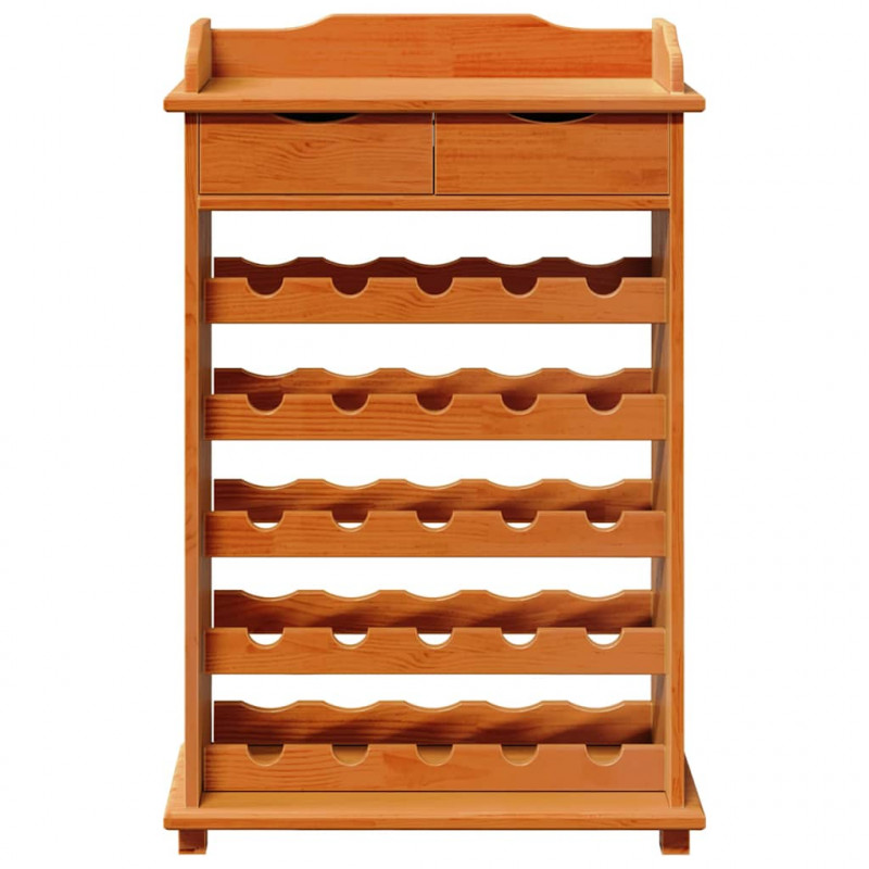 Regał na wino Brązowy 58 x 28 x 90 cm Lite drewno sosnowe