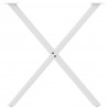 Nogi do stołu jadalnego w kształcie litery X 2 szt. Białe 80x(72-73) cm Stal