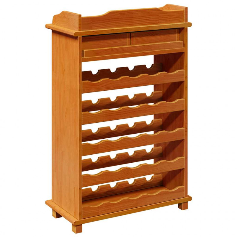 Regał na wino Brązowy 58 x 28 x 90 cm Lite drewno sosnowe