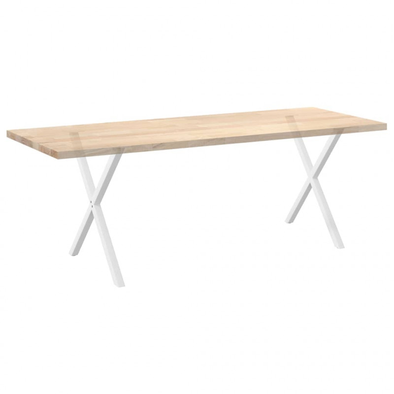 Nogi do stołu jadalnego w kształcie litery X 2 szt. Białe 80x(72-73) cm Stal