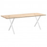 Nogi do stołu jadalnego w kształcie litery X 2 szt. Białe 80x(72-73) cm Stal