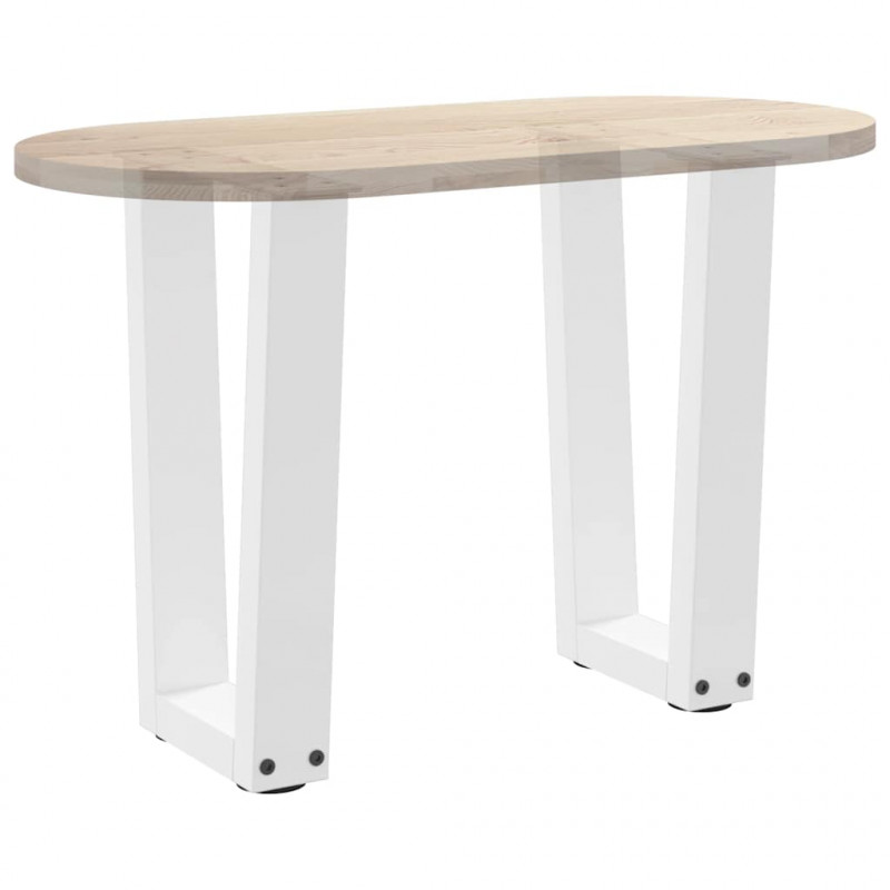 Nogi do stolika kawowego w kształcie litery V 2 szt. Białe 28x(42-43,3) cm Stal