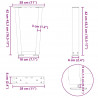 Nogi do stolika kawowego w kształcie litery V 2 szt. Białe 28x(42-43,3) cm Stal