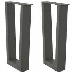 Nogi do stolika kawowego w kształcie litery V 2 szt. Antracyt 28x(42-43,3) cm Stal