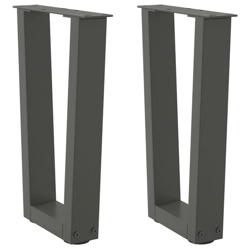Nogi do stolika kawowego w kształcie litery V 2 szt. Antracyt 28x(42-43,3) cm Stal