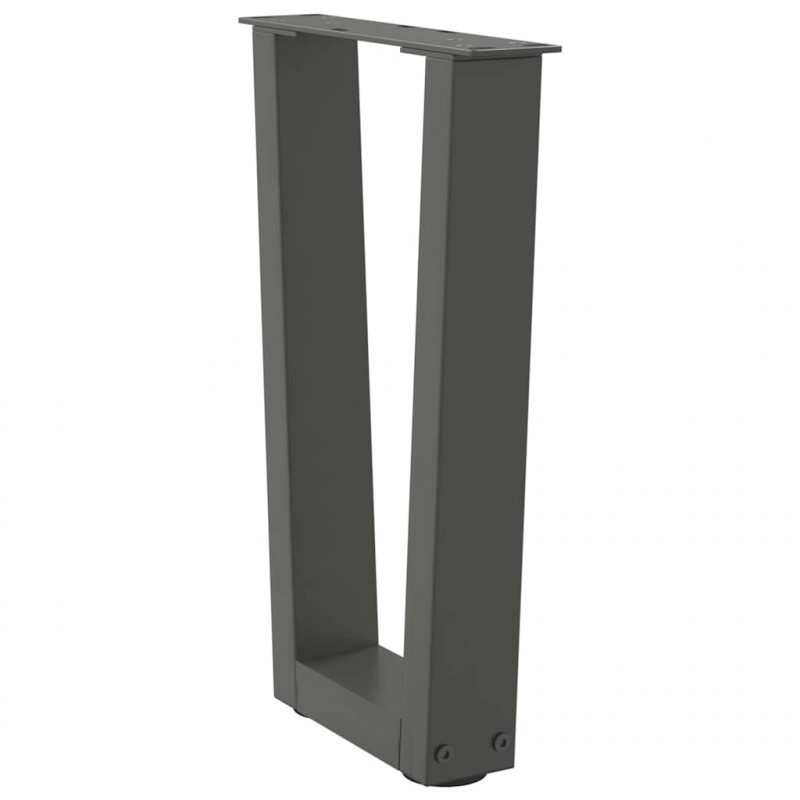 Nogi do stolika kawowego w kształcie litery V 2 szt. Antracyt 28x(42-43,3) cm Stal