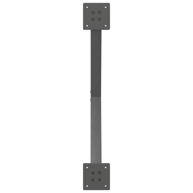 Nogi do stołu jadalnego w kształcie litery X 2 szt. Antracyt 80x(72-73) cm Stal