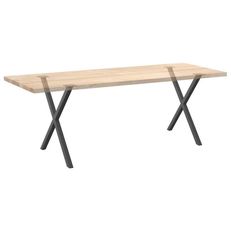 Nogi do stołu jadalnego w kształcie litery X 2 szt. Antracyt 80x(72-73) cm Stal