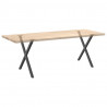 Nogi do stołu jadalnego w kształcie litery X 2 szt. Antracyt 80x(72-73) cm Stal