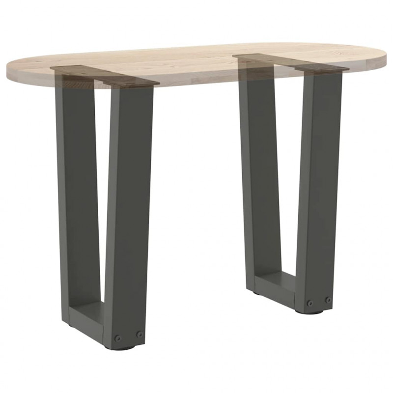 Nogi do stolika kawowego w kształcie litery V 2 szt. Antracyt 28x(42-43,3) cm Stal