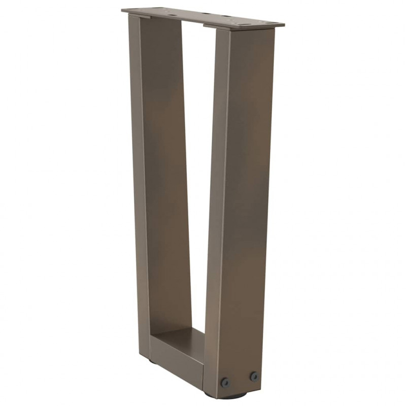 Nogi do stolika kawowego w kształcie litery V 2 szt. Naturalna stal 28x(42-43,3) cm Stal