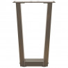 Nogi do stolika kawowego w kształcie litery V 2 szt. Naturalna stal 28x(42-43,3) cm Stal