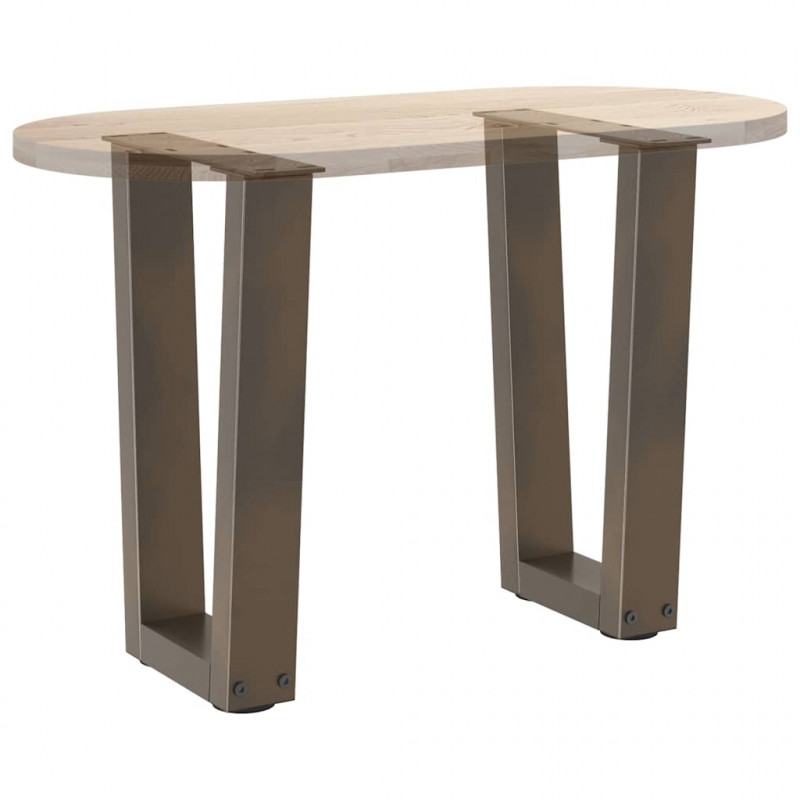Nogi do stolika kawowego w kształcie litery V 2 szt. Naturalna stal 28x(42-43,3) cm Stal