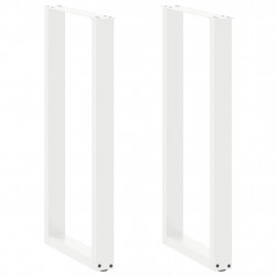 Nogi do stołu barowego w kształcie litery U 2 szt. Białe 50x(100-101) cm Stal