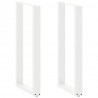 Nogi do stołu barowego w kształcie litery U 2 szt. Białe 50x(100-101) cm Stal
