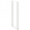 Nogi do stołu barowego w kształcie litery U 2 szt. Białe 50x(100-101) cm Stal