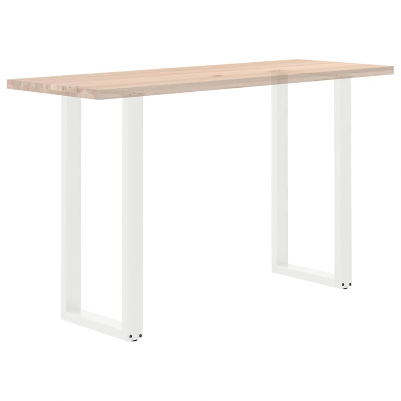 Nogi do stołu barowego w kształcie litery U 2 szt. Białe 50x(100-101) cm Stal