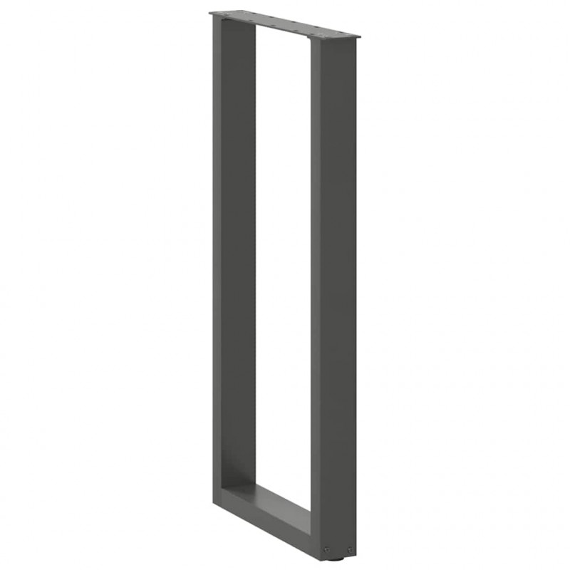 Nogi do stołu barowego w kształcie litery U 2 szt. Antracyt 50x(100-101) cm Stal