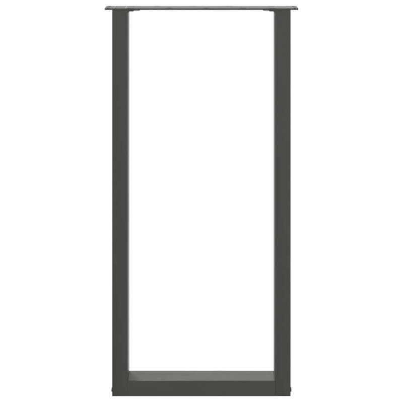 Nogi do stołu barowego w kształcie litery U 2 szt. Antracyt 50x(100-101) cm Stal
