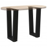 Nogi do stolika kawowego w kształcie litery V 2 szt. Czarne 38x(42-43,3) cm Stalowe
