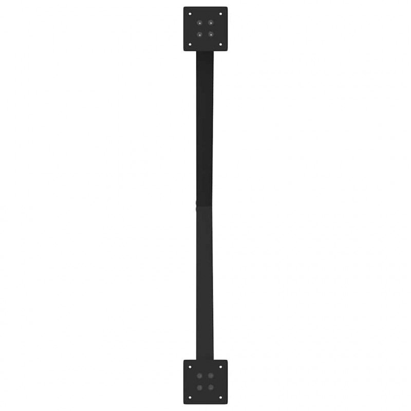Nogi do stołu jadalnego w kształcie litery X 2 szt. Czarne 90x(72-73) cm Stal