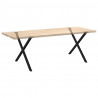 Nogi do stołu jadalnego w kształcie litery X 2 szt. Czarne 90x(72-73) cm Stal