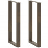 Nogi do stołu barowego w kształcie litery U 2 szt. Naturalna stal 50x(100-101) cm Stal