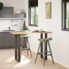 Nogi do stołu barowego w kształcie litery U 2 szt. Naturalna stal 50x(100-101) cm Stal