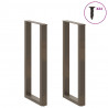 Nogi do stołu barowego w kształcie litery U 2 szt. Naturalna stal 50x(100-101) cm Stal