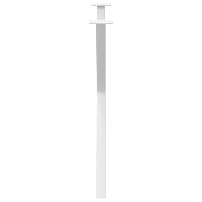 Nogi do stołu jadalnego w kształcie litery X 2 szt. Białe 90x(72-73) cm Stal