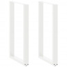 Nogi do stołu barowego w kształcie litery U 2 szt. Białe 60x(100-101) cm Stal