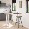 Nogi do stołu barowego w kształcie litery U 2 szt. Białe 60x(100-101) cm Stal