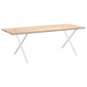 Nogi do stołu jadalnego w kształcie litery X 2 szt. Białe 90x(72-73) cm Stal