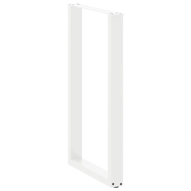 Nogi do stołu barowego w kształcie litery U 2 szt. Białe 60x(100-101) cm Stal