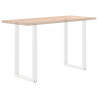 Nogi do stołu barowego w kształcie litery U 2 szt. Białe 60x(100-101) cm Stal